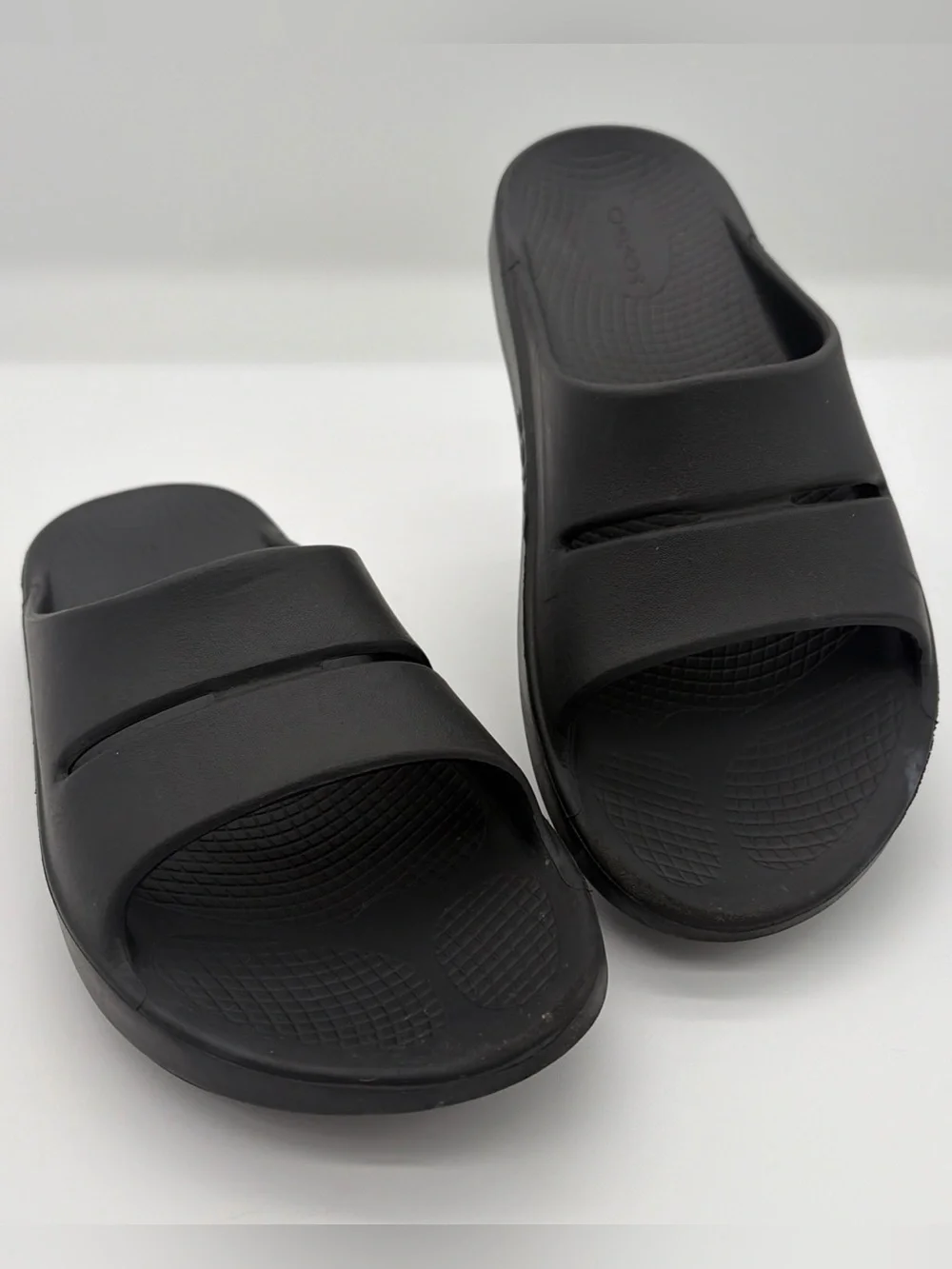OOFOS Ooahh Luxe Slide Recovery Sandals Black EU 42 US M9/W11